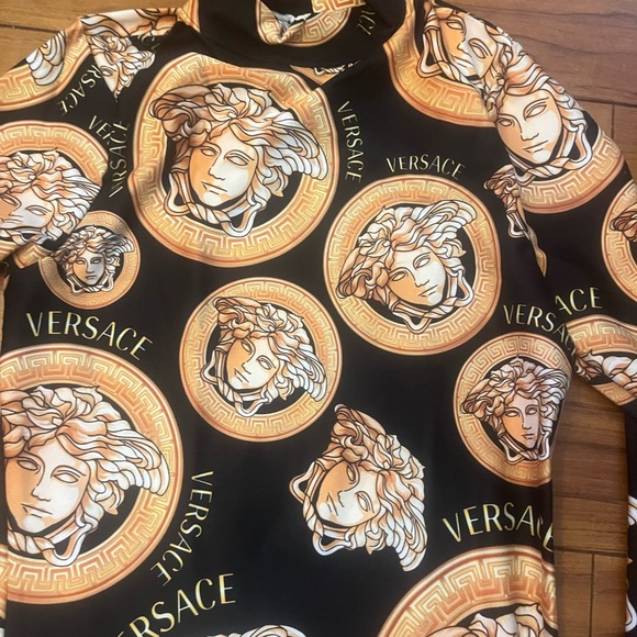 Versace Black and Gold One Piece bodysuit - Picture 5 of 5